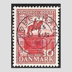 FRIM�RKER DANMARK | 1953-56 - AFA 354 - Kongeriget 1000 �r - 30 �re r�d - Pragt Stemplet K�benhavn