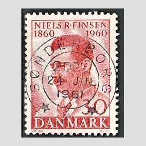 FRIM�RKER DANMARK | 1960 - AFA 387 - Niels R. Finsen - 30 �re r�d - Pragt Stemplet S�nderborg