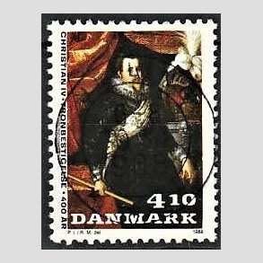 FRIM�RKER DANMARK | 1988 - AFA 904 - Christian d. IV - 4,10 Kr. flerfarvet - Pragt Stemplet Jelling