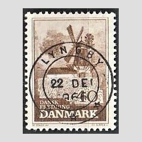 FRIM�RKER DANMARK | 1965 - AFA 440 - Fredning - 40 �re brun - Pragt Stemplet Lyngby