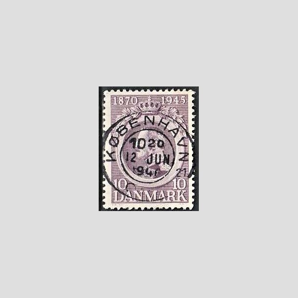 FRIMRKER DANMARK | 1945 - AFA 290 - Chr. X 75 r 10 re violet - Pragt Stemplet Kbenhavn