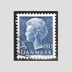 FRIMRKER DANMARK | 1980 - AFA 699 - Dronning Margrethe - 180 re bl - God gennemsnitskvalitet - Stemplet