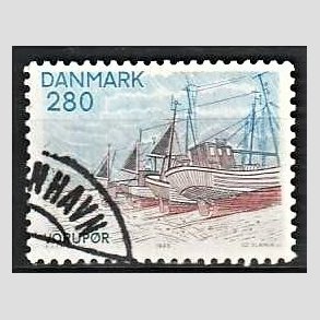 FRIMRKER DANMARK | 1980 - AFA 703 - Jylland nord for Limfjorden - 280 re flerfarvet - God gennemsnitskvalitet - Stemplet