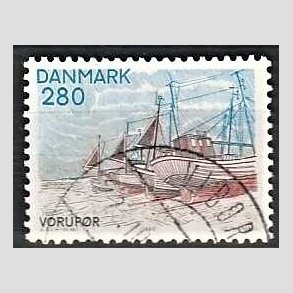 FRIMRKER DANMARK | 1980 - AFA 703 - Jylland nord for Limfjorden - 280 re flerfarvet - God gennemsnitskvalitet - Stemplet