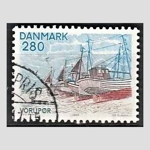 FRIMRKER DANMARK | 1980 - AFA 703 - Jylland nord for Limfjorden - 280 re flerfarvet - God gennemsnitskvalitet - Stemplet