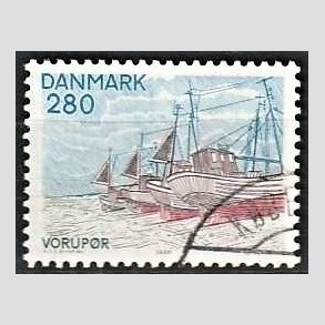 FRIMRKER DANMARK | 1980 - AFA 703 - Jylland nord for Limfjorden - 280 re flerfarvet - God gennemsnitskvalitet - Stemplet