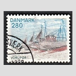 FRIMRKER DANMARK | 1980 - AFA 703 - Jylland nord for Limfjorden - 280 re flerfarvet - God gennemsnitskvalitet - Stemplet