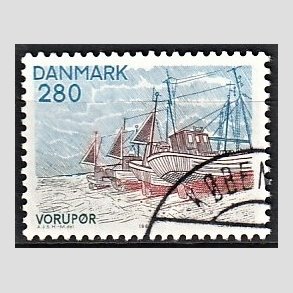 FRIMRKER DANMARK | 1980 - AFA 703 - Jylland nord for Limfjorden - 280 re flerfarvet - God gennemsnitskvalitet - Stemplet