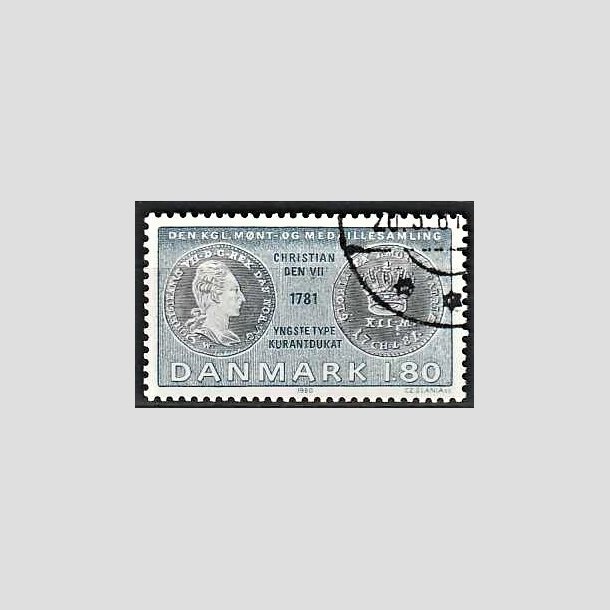 FRIMRKER DANMARK | 1980 - AFA 710 - Gamle danske mnter - 1,80 Kr. bl/blgrn - God gennemsnitskvalitet - Stemplet