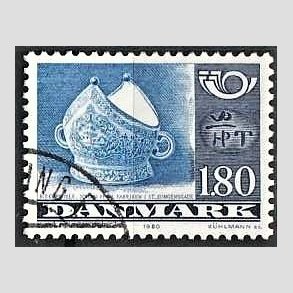 FRIMRKER DANMARK | 1980 - AFA 705 - Fllesnordisk udgave - 1.80 Kr. bl/grbl/sortbl - God gennemsnitskvalitet - Stemplet 