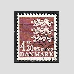 FRIMRKER DANMARK | 1980 - AFA 707 - Rigsvben - 4,30 Kr. brun - God gennemsnitskvalitet - Stemplet