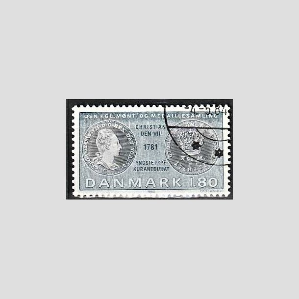 FRIMRKER DANMARK | 1980 - AFA 710 - Gamle danske mnter - 1,80 Kr. bl/blgrn - God gennemsnitskvalitet - Stemplet