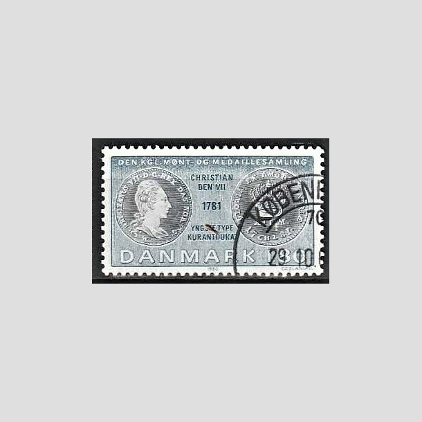 FRIMRKER DANMARK | 1980 - AFA 710 - Gamle danske mnter - 1,80 Kr. bl/blgrn - God gennemsnitskvalitet - Stemplet