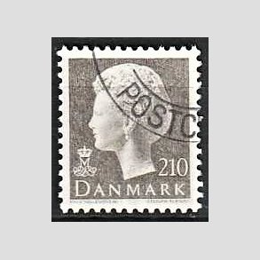 FRIMRKER DANMARK | 1980 - AFA 706 - Dronning Margrethe - 210 re gr - God gennemsnitskvalitet - Stemplet