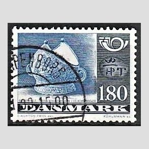 FRIMRKER DANMARK | 1980 - AFA 705 - Fllesnordisk udgave - 1.80 Kr. bl/grbl/sortbl - God gennemsnitskvalitet - Stemplet 