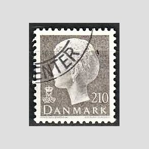 FRIMRKER DANMARK | 1980 - AFA 706 - Dronning Margrethe - 210 re gr - God gennemsnitskvalitet - Stemplet
