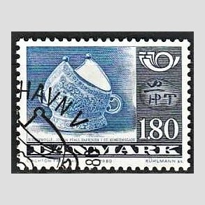 FRIMRKER DANMARK | 1980 - AFA 705 - Fllesnordisk udgave - 1.80 Kr. bl/grbl/sortbl - God gennemsnitskvalitet - Stemplet 