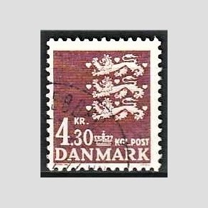 FRIMRKER DANMARK | 1980 - AFA 707 - Rigsvben - 4,30 Kr. brun - God gennemsnitskvalitet - Stemplet