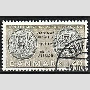 FRIMRKER DANMARK | 1980 - AFA 709 - Gamle danske mnter - 1,40 Kr. olivengrn/sortgrn - God gennemsnitskvalitet - Stemplet 