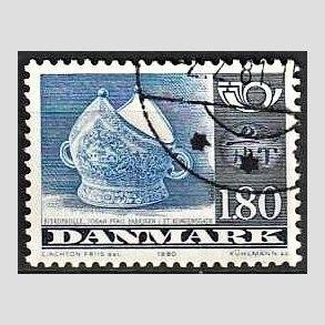 FRIMRKER DANMARK | 1980 - AFA 705 - Fllesnordisk udgave - 1.80 Kr. bl/grbl/sortbl - God gennemsnitskvalitet - Stemplet 