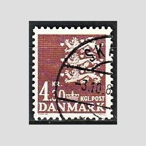 FRIMRKER DANMARK | 1980 - AFA 707 - Rigsvben - 4,30 Kr. brun - God gennemsnitskvalitet - Stemplet