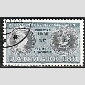 FRIMRKER DANMARK | 1980 - AFA 710 - Gamle danske mnter - 1,80 Kr. bl/blgrn - God gennemsnitskvalitet - Stemplet