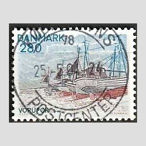 FRIM�RKER DANMARK | 1980 - AFA 703 - Jylland nord for Limfjorden - 280 �re flerfarvet - Pragt Stemplet