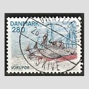 FRIM�RKER DANMARK | 1980 - AFA 703 - Jylland nord for Limfjorden - 280 �re flerfarvet - Pragt Stemplet OverFledborg pr. Skive