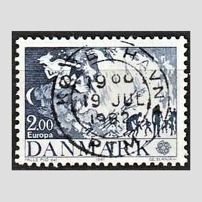 FRIM�RKER DANMARK | 1981 - AFA 728 - Folklore - 2,00 Kr. bl� - Pragt Stemplet K�benhavn