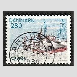 FRIM�RKER DANMARK | 1980 - AFA 703 - Jylland nord for Limfjorden - 280 �re flerfarvet - Pragt Stemplet �rhus C