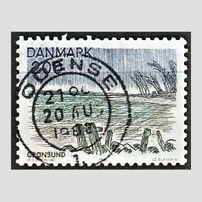 FRIM�RKER DANMARK | 1981 - AFA 733 - Sj�lland og �er - 200 �re flerfarvet - Pragt Stemplet Odense