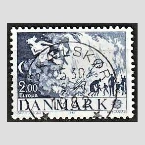 FRIM�RKER DANMARK | 1981 - AFA 728 - Folklore - 2,00 Kr. bl� - Pragt Stemplet Sk�lsk�r