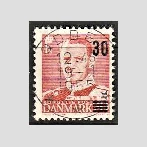 FRIMRKER DANMARK | 1955 - AFA 363 - Provisorier - 30/20 re rd - Pragt Stemplet Odder