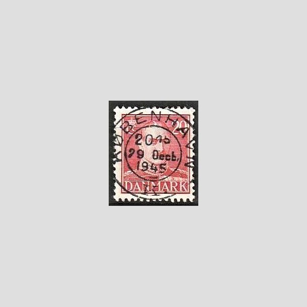 FRIMRKER DANMARK | 1942-44 - AFA 276 - Chr. X 20 re rd - Lux Stemplet Kbenhavn