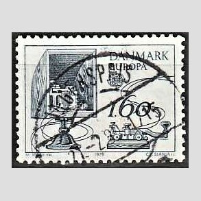 FRIM�RKER DANMARK | 1979 - AFA 683 - Europam�rker - 1,60 Kr. bl� - Lux Stemplet J�gerspris