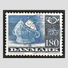 FRIM�RKER DANMARK | 1980 - AFA 705 - F�llesnordisk udgave - 1.80 Kr.bl�/gr�bl�/sortbl� - Pragt Stemplet Kolding