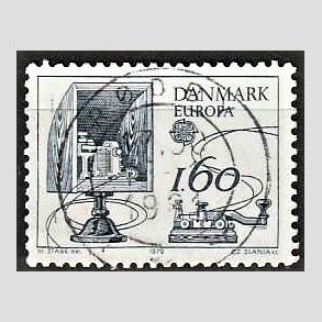 FRIM�RKER DANMARK | 1979 - AFA 683 - Europam�rker - 1,60 Kr. bl� - Lux Stemplet R�dby