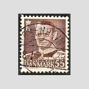 FRIMRKER DANMARK | 1951 - AFA 327 - Fr. IX 55 re brun - Lux Stemplet Kbenhavn
