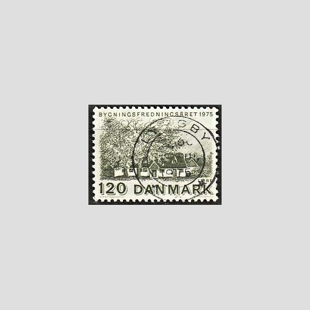 FRIMRKER DANMARK | 1975 - AFA 592 - Bygningsfredning - 120 re grn - Pragt Stemplet Lyngby