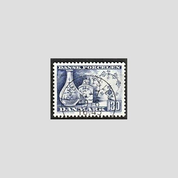 FRIMRKER DANMARK | 1975 - AFA 590 - Dansk porceln - 130 re bl - Pragt Stemplet Fjerritslev