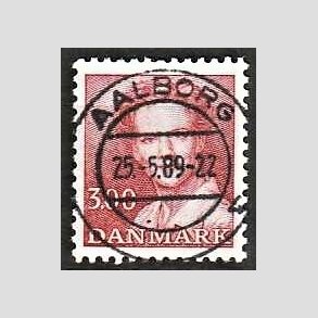 FRIMRKER DANMARK | 1988 - AFA 895 - Dronning Margrethe - 3,00 Kr. rd - Pragt Stemplet Aalborg