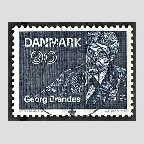 FRIM�RKER DANMARK | 1971 - AFA 520 - Georg Brandes - 90 �re bl� - Lux Stemplet