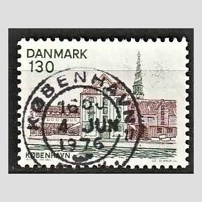 FRIM�RKER DANMARK | 1976 - AFA 616 - K�benhavn - 130 �re gr�n/brun - Pragt Stemplet K�benhavn