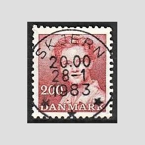 FRIMRKER DANMARK | 1982 - AFA 751 - Dronning Margrethe - 2,00 Kr. rd - Pragt Stemplet Skjern