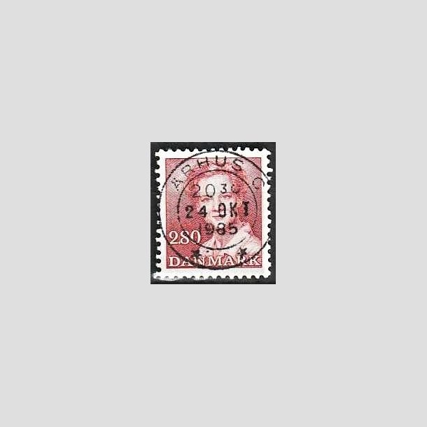 FRIMRKER DANMARK | 1985 - AFA 820 - Dronning Margrethe - 2,80 Kr. rd - Pragt Stemplet rhus C