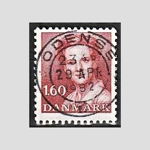 FRIMRKER DANMARK | 1982 - AFA 743 - Dronning Margrethe - 1,60 Kr. rd - Pragt Stemplet Odense