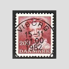 FRIMRKER DANMARK | 1982 - AFA 751 - Dronning Margrethe - 2,00 Kr. rd - Pragt Stemplet Viborg