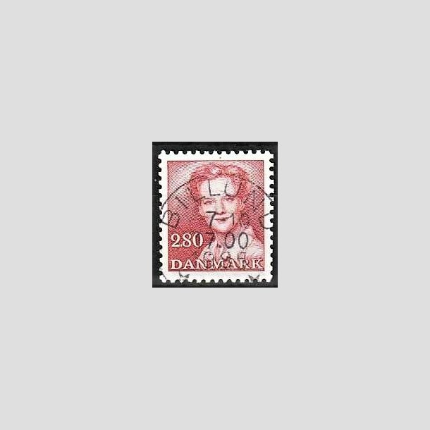 FRIMRKER DANMARK | 1985 - AFA 820 - Dronning Margrethe - 2,80 Kr. rd - Pragt Stemplet Billund