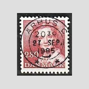 FRIMRKER DANMARK | 1985 - AFA 820 - Dronning Margrethe - 2,80 Kr. rd - Pragt Stemplet rhus C