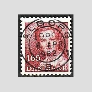 FRIMRKER DANMARK | 1982 - AFA 743 - Dronning Margrethe - 1,60 Kr. rd - Pragt Stemplet lborg